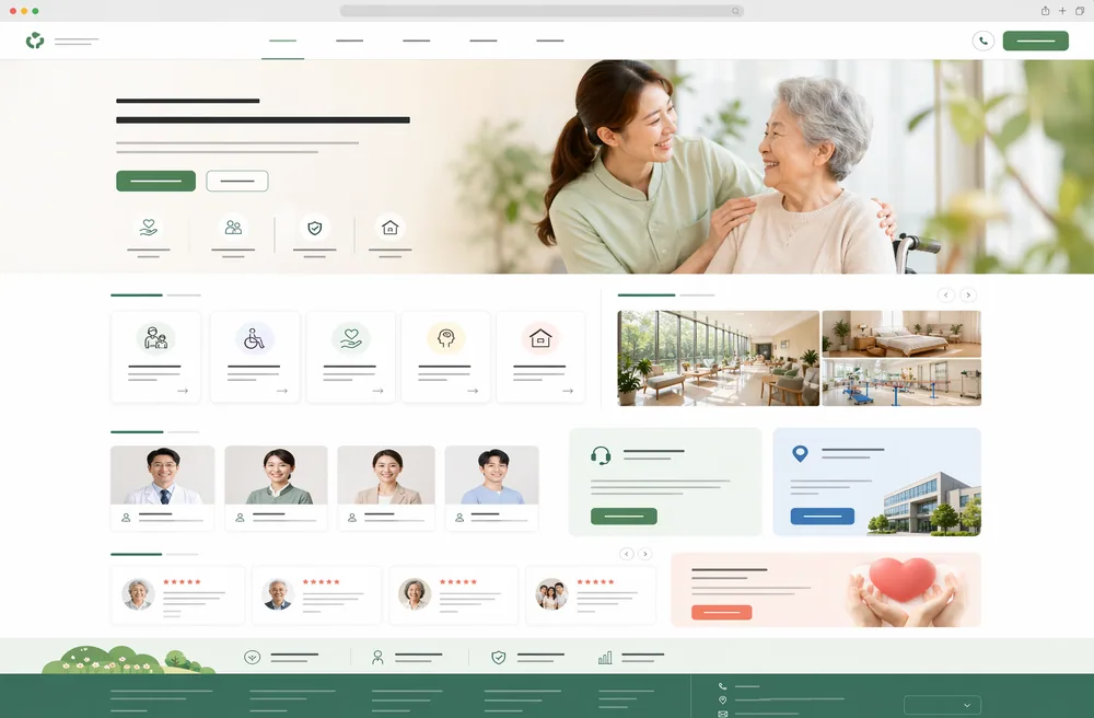 요양 복지센터 홈페이지 샘플