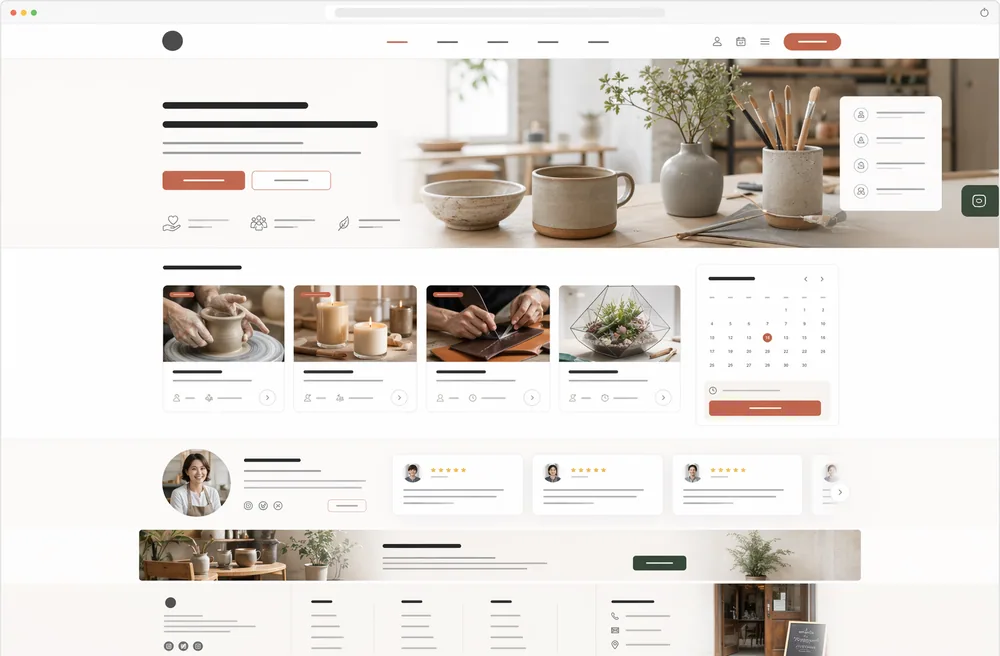 공방 클래스 홈페이지 샘플